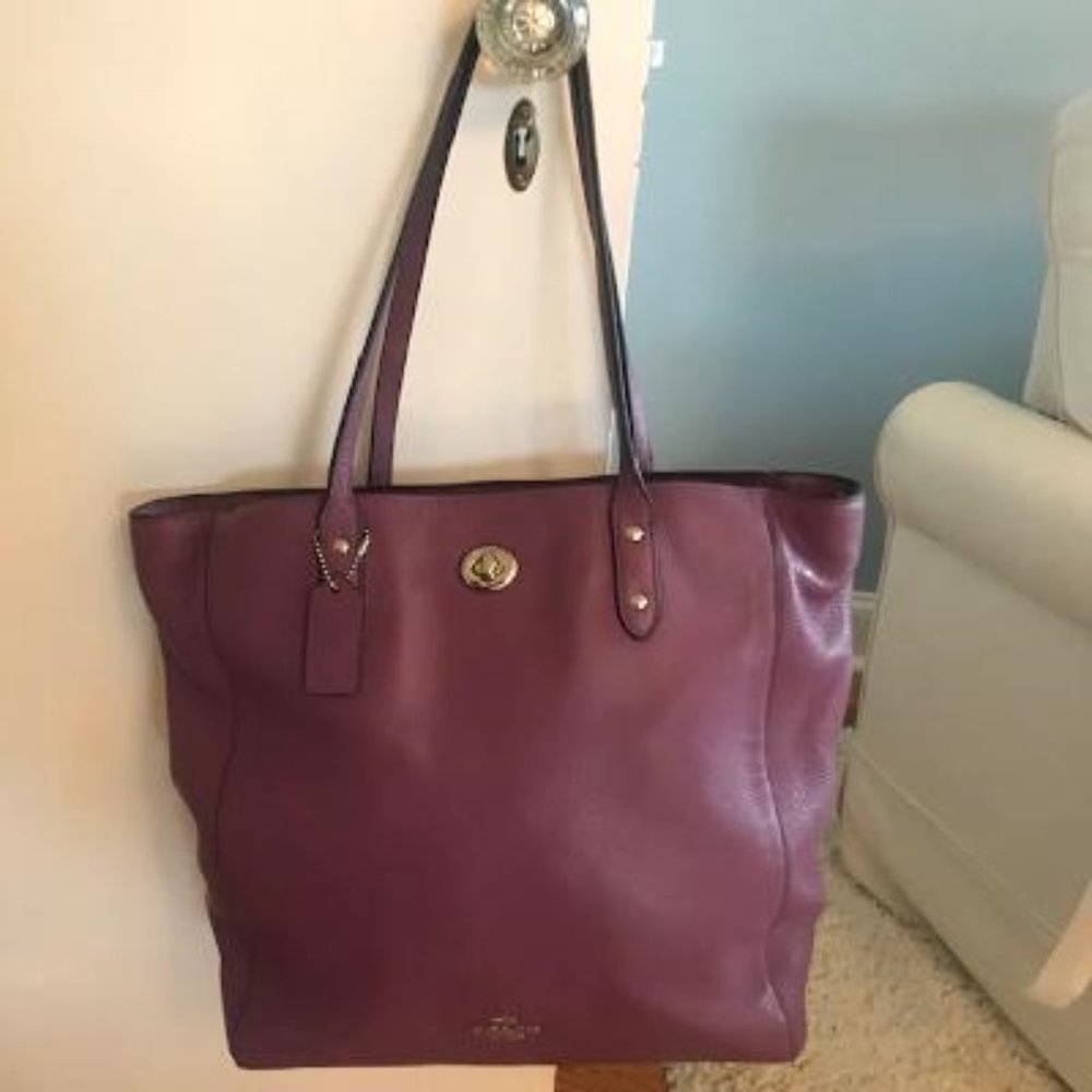 COACH Spring Leather Lavender Handbag Purse